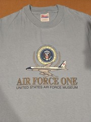 Air Force One Presidential Clinton Bush 90s Museum Vintage Blue Men’s T Shirt M