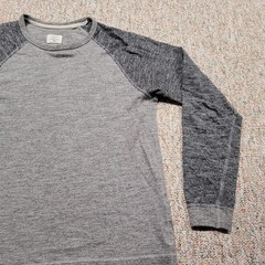 Rag & Bone Standard Issue Shirt Mens Medium Grey Raglan Long Sleeve Crewneck