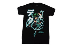 My Hero Academia Mens Deku Izuku Midoriya Shoot Style Lighting Shirt New S