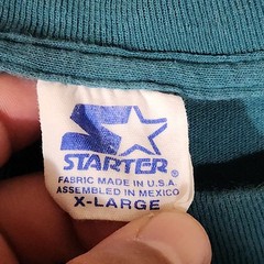 Vintage 90s Starter Logo T-Shirt Mens Size Xl Green Single-Stitch