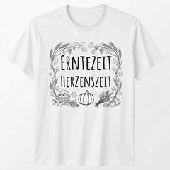 Autumn Harvest Thanksgiving German Quote Pumpkin Wreath T-shirt For Men Women
