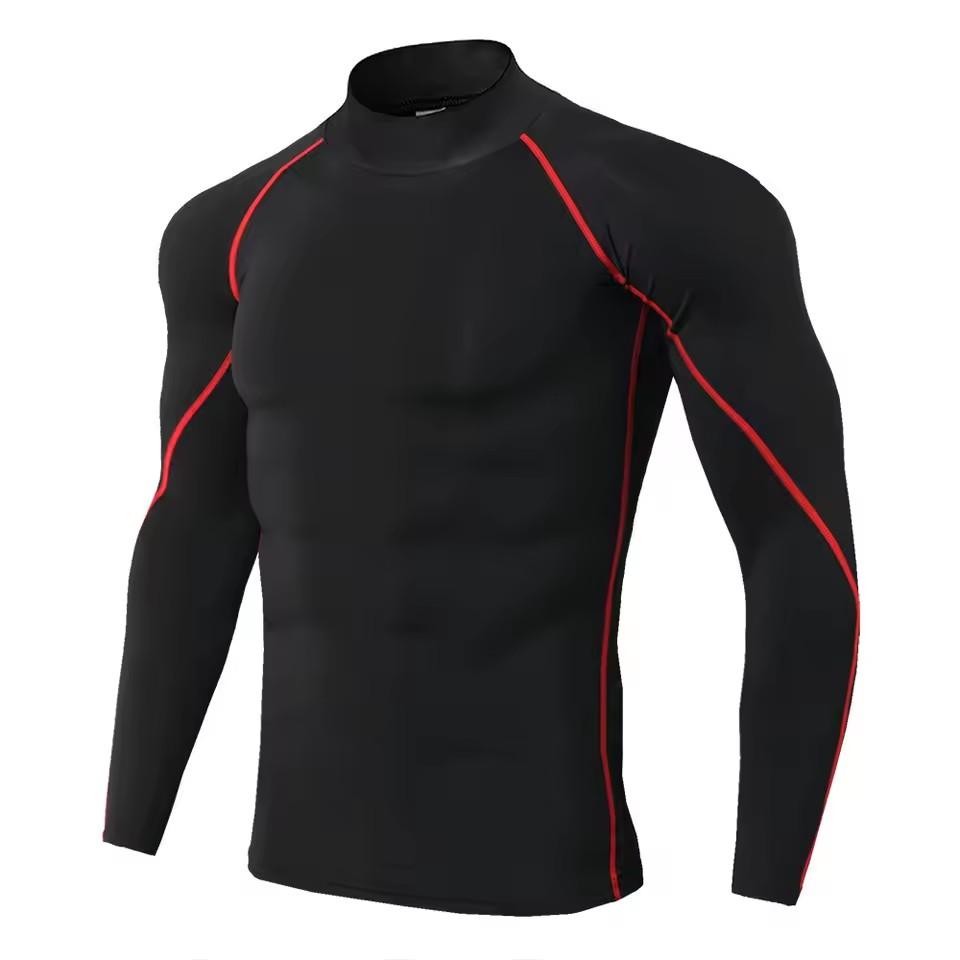Men Compression Long Sleeve T Shirt Sportswear Male Skinny Tshirt Elastic Track