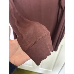 Theory Men’s Essential Long Sleeve Tee Burgundy Modal Jersey Medium