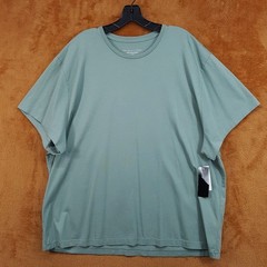 BLOOMINGDALES Shirt Mens XXL Green Pullover Crew Short Sleeve Supima Cotton Tee