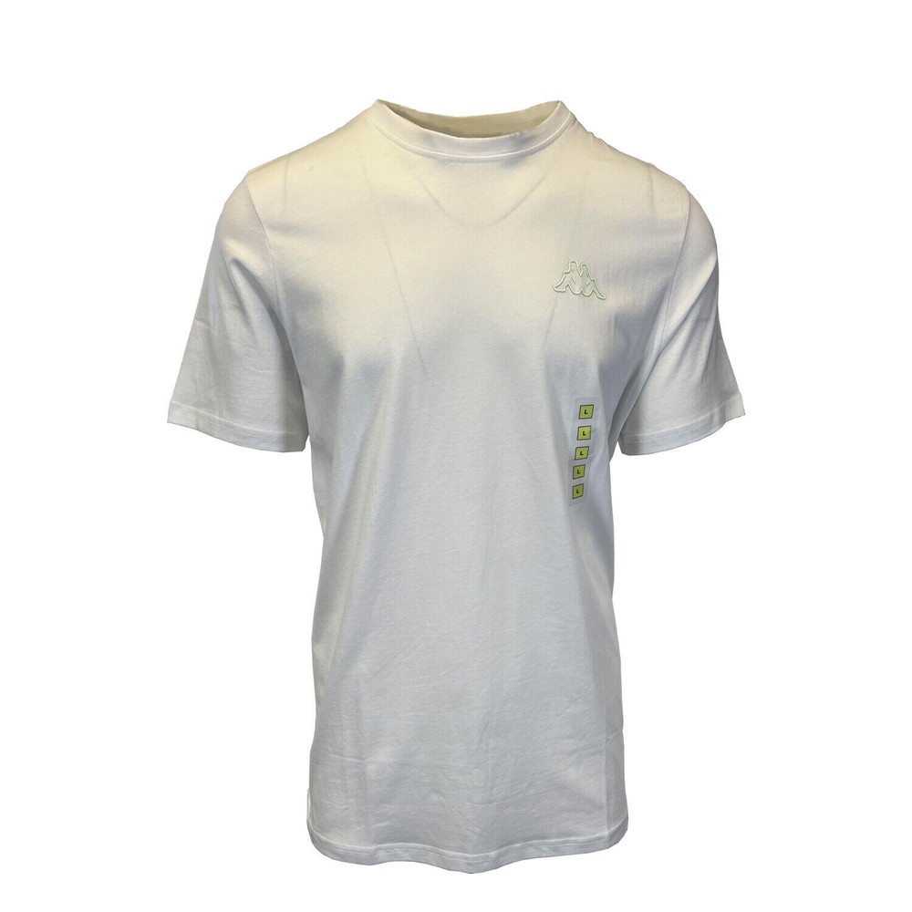 Kappa Men’s T-Shirt White Crew Neck Solid Regular Fit S/S (S08)
