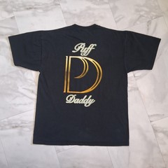 Vintage 1997 Jerzees Puff Daddy Concert T-Shirt Black Size XL Double-Sided EUC