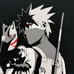 Naruto Shippuden Kakashi Story Graphic T-Shirt Ripple Junction Black Mens XL NEW