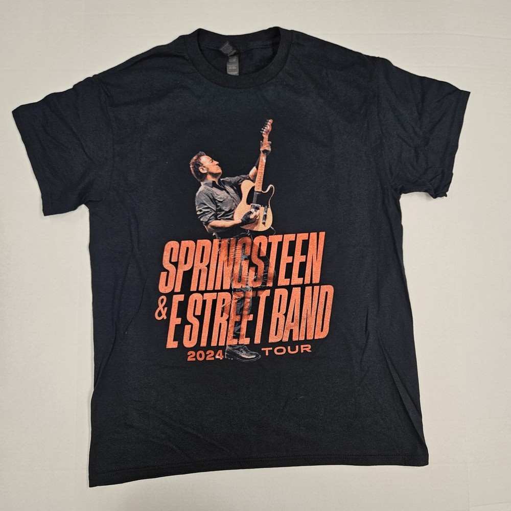 Bruce Springsteen 2024 Tour T Shirt ‘Black’ / Size M / Gildan Heavy Cotton Tee