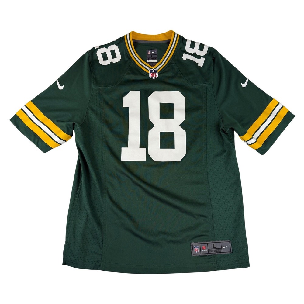 Nike Green Bay Packers Randall Cobb Jersey Mens Large Green #18 NFL On Field