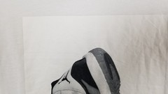 JORDAN XI RETRO 11 CONCORD OUTFIT SHIRT + SHORTS SET WHITE BLACK (SIZE MEDIUM)