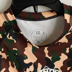 UPF50+ Men’s Sun Protection Long Sleeve Quick Drying Camouflage Print XXL