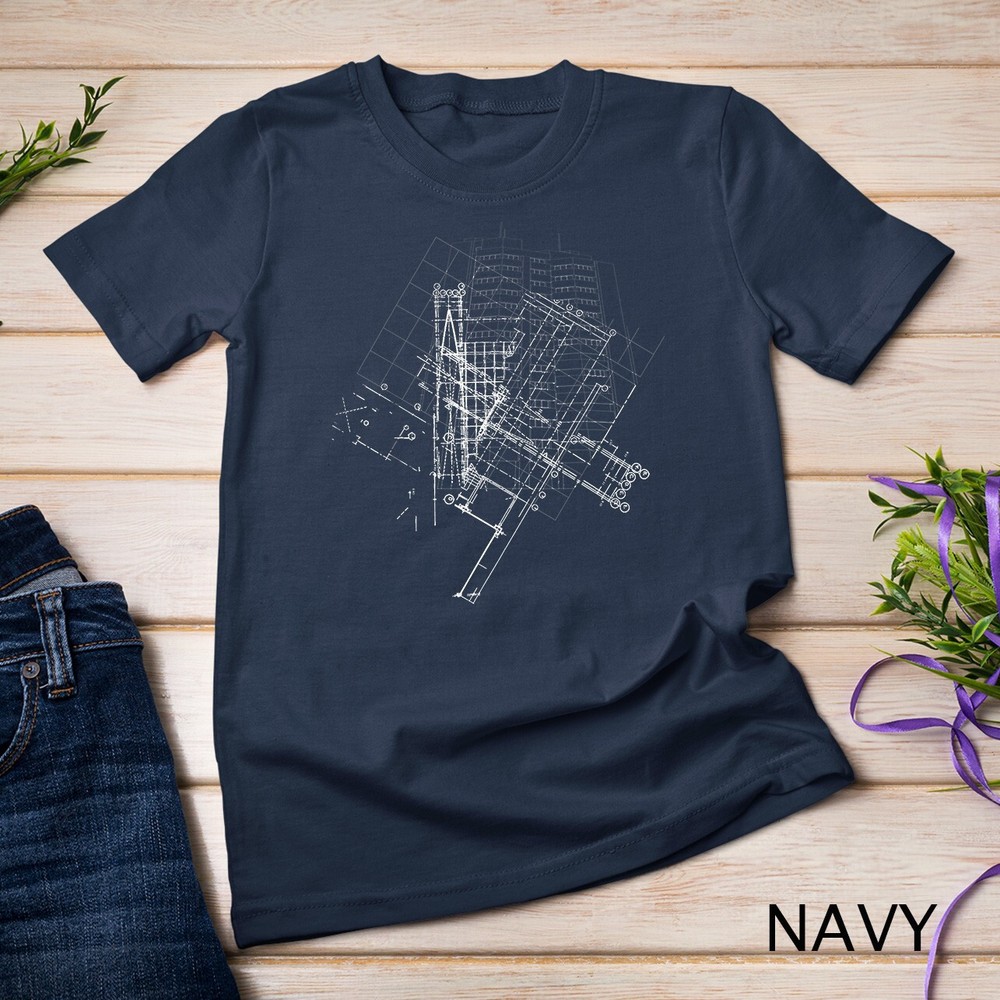 Graphic Abstract Lines Gift Design Idea Architecture T-Shirt Unisex T-shirt