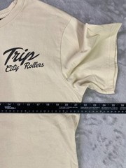 Trip City Graphic T-Shirt Mens Large Cream Retro Pinup Sativa Cannabis Rollers