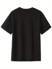 Men T Shirt 100% Cotton Round Neck Short Sleeve Cross Print Plus Size Loose Fit