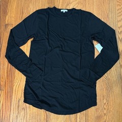 Cotton Citizen Hendrix Crew Long Sleeve Thermal Shirt Jet Black Men’s M NWT