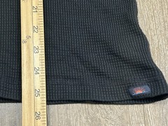 Faherty Thermal Knitwear Waffle Shirt Mens Large Long Sleeve Black