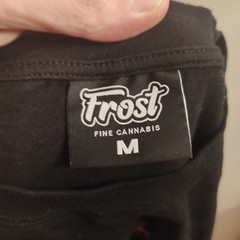 Frost Fine Cannabis M Graphic Tee Black Orange Recreational Dispensary Cotton