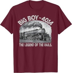 Big Boy 4014 Steam Engine Locomotive Train Vintage Railroad T-Shirt