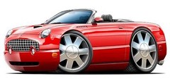 2002-05 Ford Thunderbird Classic Car Art Print NEW
