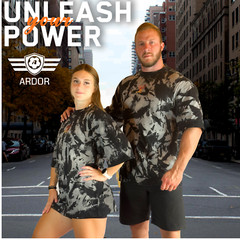 Unisex Cotton Oversized Tshirt Mens Women Washed Tie Dye Gym Tee Top T Shirt
