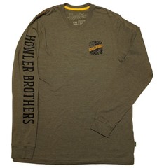 HOWLER BROTHERS Bros Long Sleeve T-Shirt Tarpon Tube Green Large L