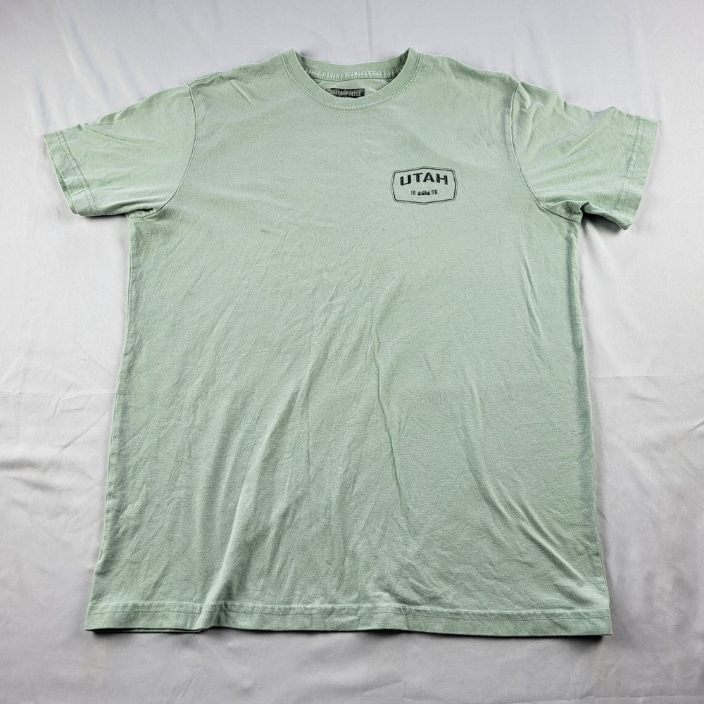 State of Mine Utah Tee Light Green Large “The Beehive State” minor stains