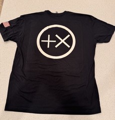 Positive Times T Shirt American Flag On Sleeve Quality Fast Shipping L +x