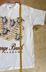 Vintage 90s Orange Beach Alabama Sea Turtles Graphic T-Shirt White Medium