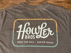 Howler Brothers Mens Brown Crew Pocket T-Shirt Short Sleeve Size L