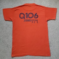 Vintage 70s Maxwell Radiation Funk Three Mile Island Medium Mens Orange T-Shirt