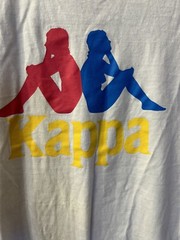 Kappa Brand T Shirt Authentic Logo Size Small Gray Preowned Great Condition