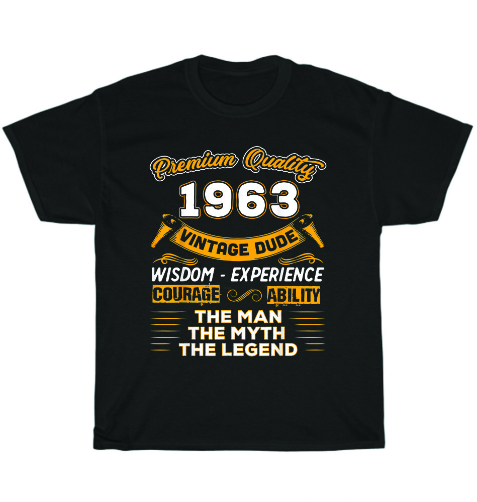 Vintage 1963 The Man Myth Legend 60th Birthday 60 Years Old T-Shirt Unisex Gift