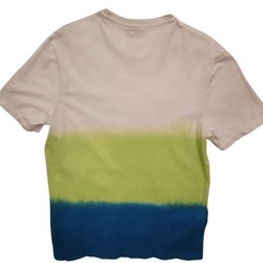 Pre-owned good condition men size small cotton neon green blue striped t shirt