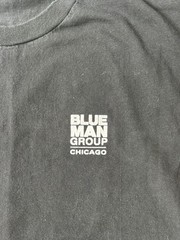 Vtg Y2K Mens XL Faded Spell Out Chicago Blue Man Group Short Sleeve T-Shirt USA