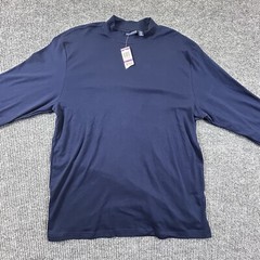John Ashford Shirt Mens XXL Large Blue Stretch Crew Neck Long Sleeve Tee New