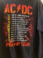 AC/DC PWR/UP Tour North America 2025 Concert T-Shirt XL