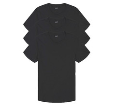 Gap Men’s 3-Pack Undershirts Medium M Cotton Crew Neck Classic-Fit Black T-Shirt