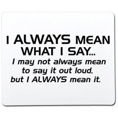I Always Mean What I Say…I May Sarcastic Humor Graphic Novelty Funny T Shirt