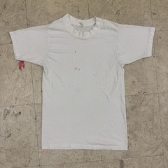 Mervyns Blank White T Shirt Basic Blank Tee Undershirt Thin 5050 90s Vtg Stains