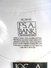 6 New Jos A Bank Men’s White Crew Neck T-Shirt 100% Combed Cotton Size XXL