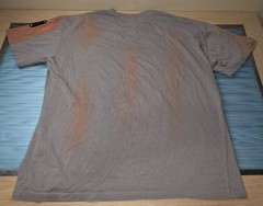 A-Cold-Wall Dark Slate Grey/Orange Studio Cotton T-Shirt, Size Medium