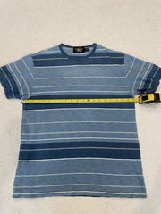 RRL Double RL Ralph Lauren Striped Indigo Blue T-Shirt Men’s Medium Cotton USA