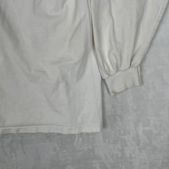Vintage Navy Long Sleeve T-Shirt Mens XL White Mock Neck Made USA 90s