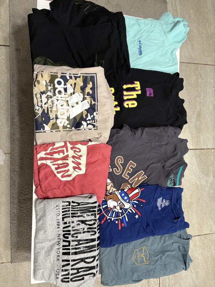 Men’s Lot of 9 T Shirts Medium Various Brands and Colors