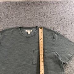 goldthreads T shirt mens L gray slate thick woven pocket tee