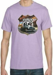 Adult DryBlend® T-Shirt – ( GET YOUR LICKS ON ROUTE 66 (SLED LOW RIDER)- HOT ROD