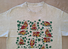 Vintage 1993 Risque Funny Ladybug Positions Four Leaf Clovers Shirt Coast Trends
