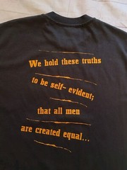 Hanes Vintage 90s Men’s USA Political Anti Slavery T-shirt Black Size Large