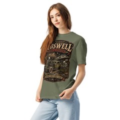 Roswell Rod & Piston Alien Garage T-Shirt Hot Rod Flying Saucer UFO Tee S-4XL