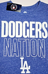 NWT XL Majestic LA Dodgers Nation T-Shirt – Blue Heather $40.00